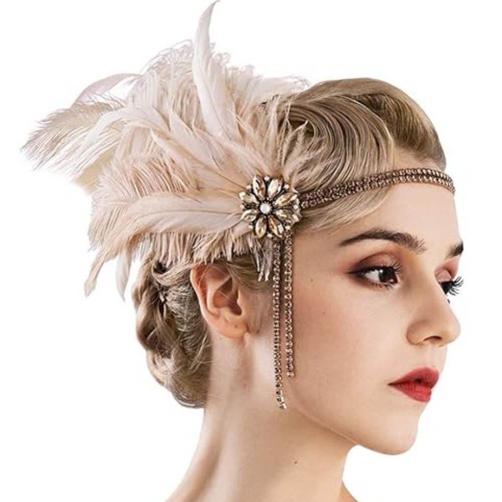 1920s Headpiece Flapper Headband Great Gatsby Hair Accessories